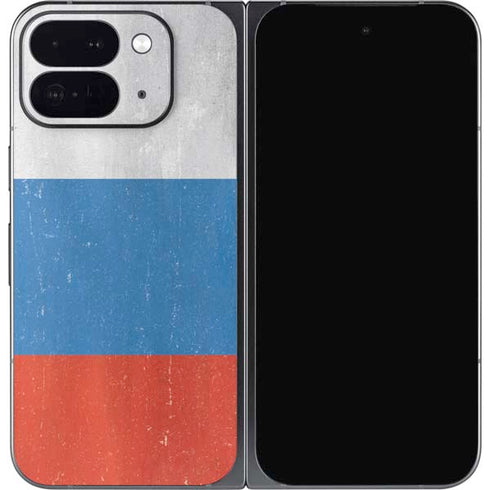 Russian Flag Distressed Google Pixel 9 Pro Fold Skin